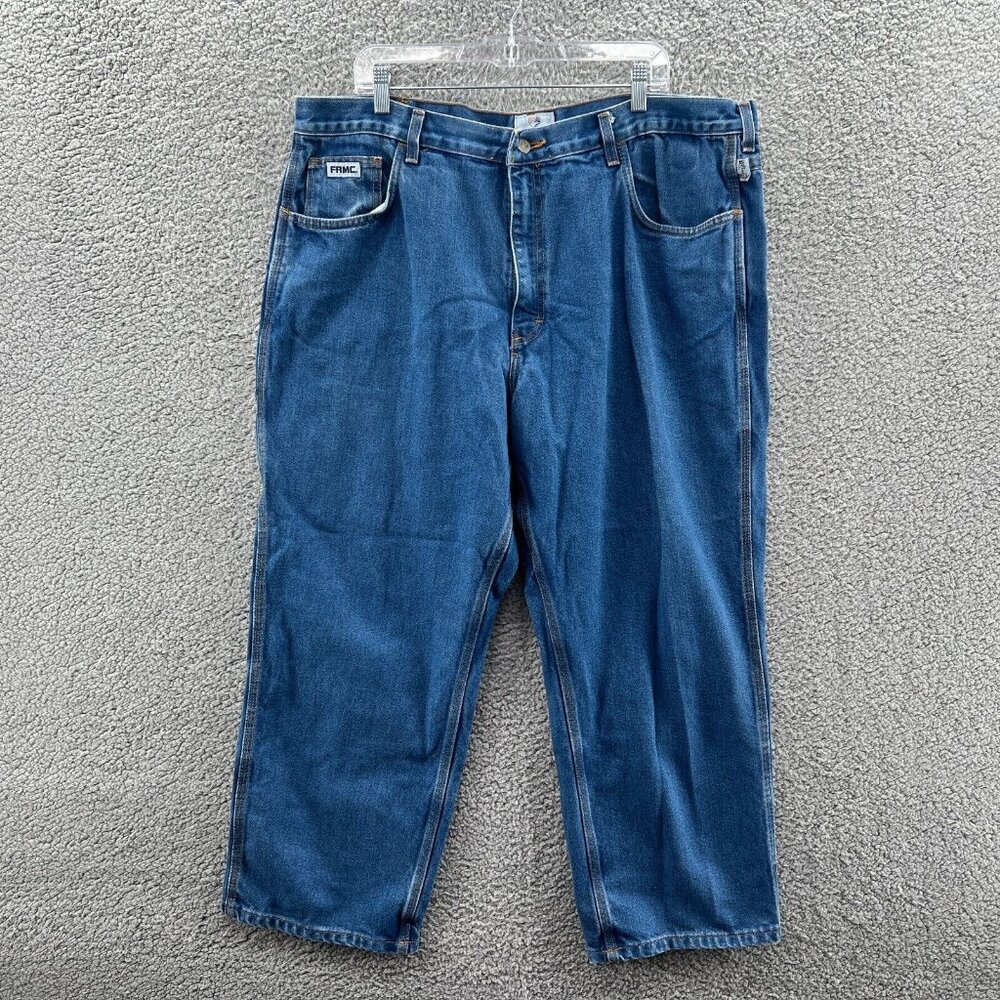 Tyndale Fr Jeans Mens 42 X 27 Blue Denim Fire Resistant Straight Leg *